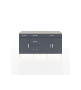 Arges Konsol 2 Raflı 5 Çekmeceli 3 Kapaklı 176x30x99 Aytaşı-Antrasit