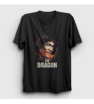 Presmono Unisex Siyah The Dragon Bruce Lee T-Shirt 256850tt