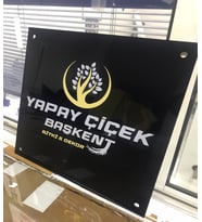 OFİS İŞYERİ GİRİŞ TABELASI PLEKSİGLASS (Siyah)
