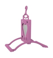 Kalp Şekilli Aynalı Kuş Salıncağı 10 cm Pembe