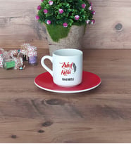 Zabıt Katibi Türk Kahvesi Fincanı Kırmızı Yargı Çalışanları Günü