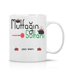 Kişiye özel Mutfağın Sultanı Yazılı Hediye Çay Kahve Kupa Bardak-mutfak1