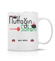 Kişiye özel Mutfağın Sultanı Yazılı Hediye Çay Kahve Kupa Bardak-mutfak1