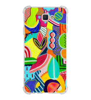 PrintiFy Samsung Galaxy J7 Prime 2 Uyumlu Retro Color 6 Baskılı Şeffaf Köşe Korumalı Antişok Kılıf