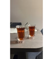 Şık Kulplu Çay Bardağı Takımı, 2'li Set, Zarif Tasarım