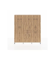 Arges Gardrop 10 Raflı 2 Çekmeceli 3 Askılı 220x30x243 Aytaşı-Çam