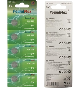 Lexroo 5 Adet CR1220 DL1220 1220 LIR1220 3V Lityum Pil Lityum Düğme Pil