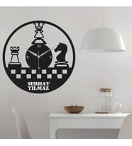 Kişiye Özel Satranç Temalı Duvar Saati