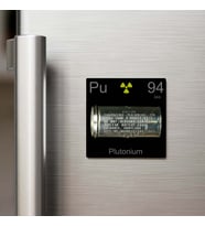 Plutonium (Plütonyum) Elementi – Buzdolap Magneti – 9x9 cm