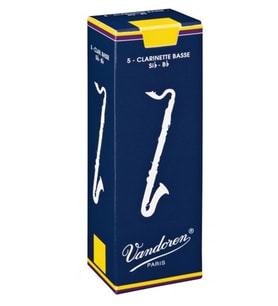 Vandoren CR1235 Traditional Bas Klarnet Kamışı No: 3.5 (Profesyonel) - 5'li Paket  Zengin Bas Tınısı, Dayanıklı Gövde Yapısı ve Üstün Projeksiyon