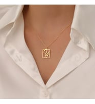 Kişiye Özel Zarif Harf Kolye 925K Gümüş (Gold)
