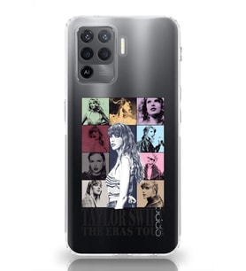 Oppo Reno 5 Lite Uyumlu Taylor Swift Desenli Şeffaf Telefon Kılıfı