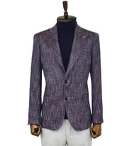 Desenli Slim Fit Spor Mor Erkek Ceket - Wessi