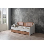 Trend Yavrulu Çekmeceli Karyola Genç Odası Koltuk 90x190 (Beyaz)