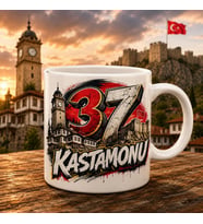 37 Kastamonu Graffiti ve Grunge Şehir Tasarımlı Kupa