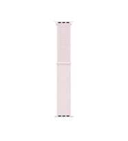 Apple Watch 7 45mm Uyumlu Kordon Hasır Örgü Kumaş Band-03 Strap Kayış (Pembe)