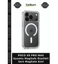 POCO X8 PRO MAX Uyumlu MagSafe Özellikli Sert MagSafe Kılıf Cihaz Kılıfı Telefon Ürünü Arka Kapak