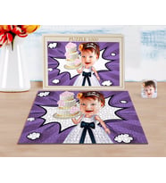 BK Gift Kişiye Özel Kız Çocuk Doğum Günü Karikatürlü 1000 Parça Profesyonel Puzzle-2