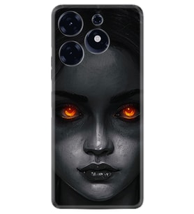Tecno Spark 10 Pro Kılıf Resimli Desenli Silikon Platinium Series Dark Woman 1887