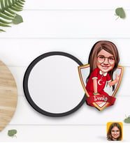 BK Gift Kişiye Özel Kız Çocuk Karikatürlü Ahşap Bardak Altlığı-2