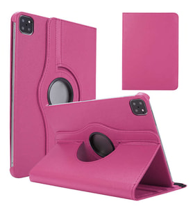 Apple iPad Air 10.9 2020 Fuchsia Dönebilen Standlı Kılıf (Pembe)