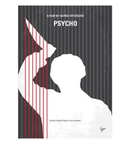 No185- Psycho Tablo Ahşap Poster Dekoratif