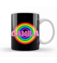 Camila  Name personalized Custom   vintage Retro Rainbow Style Design Gift Baby Gift For Her Kupa Bardak Porselen