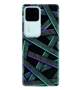 Vivo V30 Kılıf Silikon Desen Özel Seri Gri Zigzag 1706