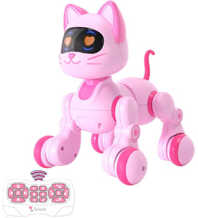 30 Fonksiyonlu Uzaktan Kumandalı Şarjlı Sesli Işıklı Dokunma Algılama Programlama Robot Kedi ve Köpek (kedi)