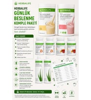 Herbalife Günlük Beslenme Mega Paketi (2 Shake + 2 Aloe + 2 Çay + 2 Thermo Complete + Diyet Planı)