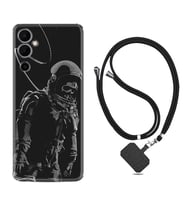 Tecno Pova Neo 2 Kılıf Silikon Boyun Askılı İpli Desenli Silikon İskelet Astronot 1613