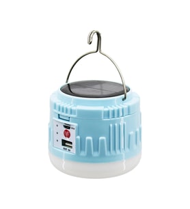 Askılı Solar Kamp Lambası - USB Şarjlı - Powerbank Özellikli