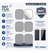 SChitec Apple Ultra1-2 Uyumlu Ön Yüzey Mat Hidrojel Ekran Koruyucu