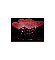 16 RENK KUMANDALI 4 LÜ KALP MODEL 3D LED LAMBA
