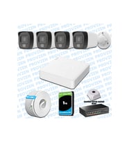 Provzen Hikvision 4’lü İP 4MP Güvenlik Kamerası Seti Colorvu Mikrofonlu Olay Anında Bildirim