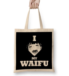 Hentai I Love My Waifu White Bez Çanta Uzun Saplı