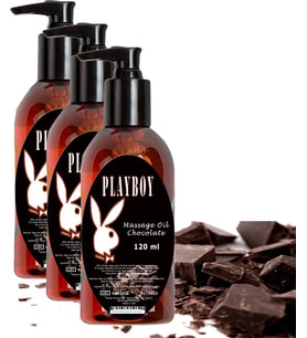 Playboy Chocolate Massage Oil 3 Adet Çikolata Aromalı Vücut Masaj Yağı
