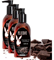 Playboy Chocolate Massage Oil 3 Adet Çikolata Aromalı Vücut Masaj Yağı