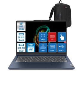 Lenovo Ideapad Slim 5 Intel Core I5 13420H 16GB Lpddr5 512GB SSD WIN11HOME 14" Wuxga IPS Dokunmatik Bilgisayar ID83KX004FTRH01 + Zettaçanta