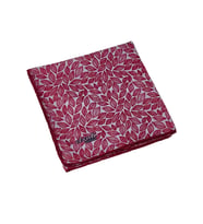 Ebruli Prime Pamuk Comfort Desenli Eşarp 90x90 cm - Yaprak Desenli (Bordo)
