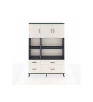 Arges Gardrop 8 Raflı 4 Çekmeceli 3 Kapaklı 132x30x195 Antrasit-Aytaşı