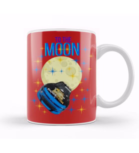 TO THE MOON DOGECAR Dogecoin Crypto Logo Merch Kupa Bardak Porselen