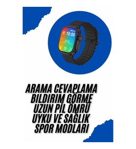 Mey İthalat® Akıllı Saat Sağlık Takibi Kalp Atışı Adımsayar Ultra Yeni Nesil nefes Egzersizi