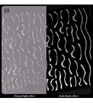 3D Reflektif efekt nail art sticker  model - 18 (55881- 18)