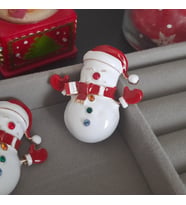 Vip Özel Seri Yılbaşı Noel Kardan Adam Figürlü Broş