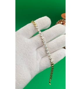 Xuping Rose Gold Kalpli Model Şık Tasarım Vip Bileklik (Altın)