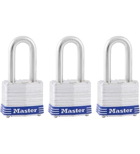 Master Lock 3Trilf Asma Kilit, Lamine, Gümüş Renkli, 3 Adet