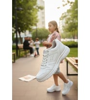 Enoch Unisex Yüksek Tabanlı Bağcıklı Yürüyüş Ve Koşu Spor Ayakkabı Günlük Sneaker