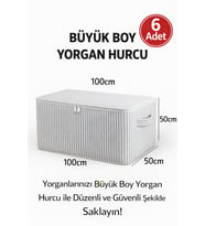 6’lı Antrasit Çizgili Maxi Yastık ve Yorgan Seti 100x50, Hurcu Desenli
