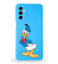 Samsung Galaxy M23 Uyumlu Lansman Kılıf Altı Kapalı İçi Kadife  Donald Duck-D Tasarımlı  Kapak (Şeffaf)
